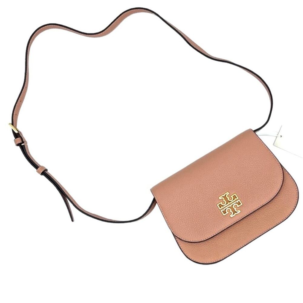 Tory Burch Small Britton Saddle Bag in Moon Pink – NWT